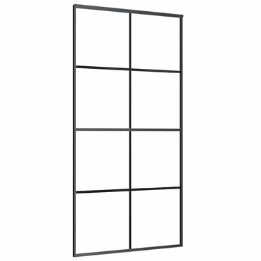 Vidaxl schuifdeur 102,5x205 cm esg-glas en aluminium zwart