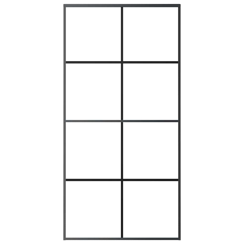 Load image into Gallery viewer, Vidaxl schuifdeur 102,5x205 cm esg-glas en aluminium zwart
