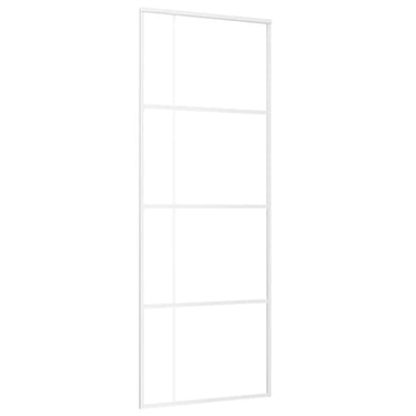 Vidaxl schuifdeur 76x205 cm esg-glas en aluminium wit