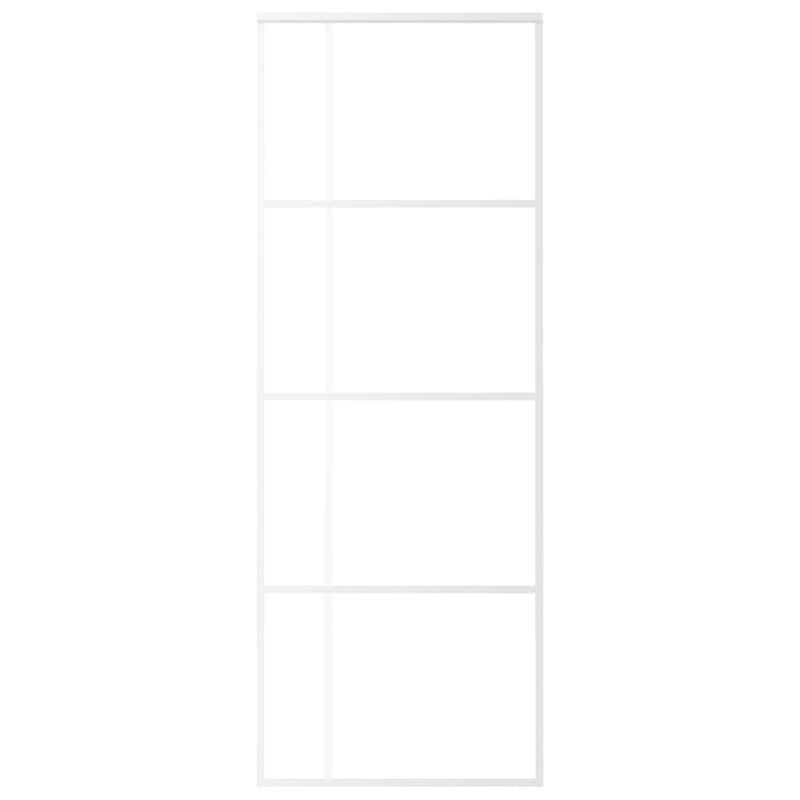 Load image into Gallery viewer, Vidaxl schuifdeur 76x205 cm esg-glas en aluminium wit
