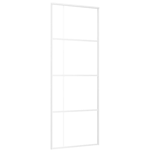 Vidaxl schuifdeur 76x205 cm mat esg-glas en aluminium wit