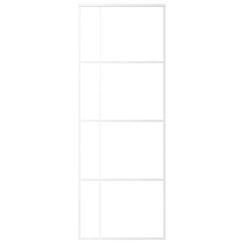 Load image into Gallery viewer, Vidaxl schuifdeur 76x205 cm mat esg-glas en aluminium wit
