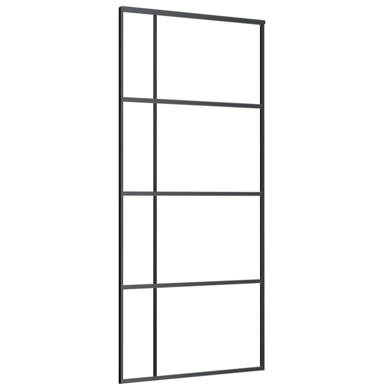 Load image into Gallery viewer, Vidaxl schuifdeur 90x205 cm esg-glas en aluminium zwart
