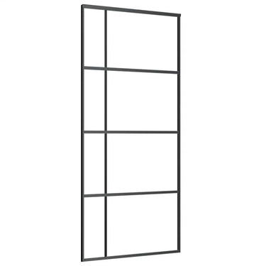 Vidaxl schuifdeur 90x205 cm mat esg-glas en aluminium zwart