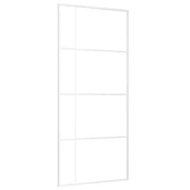Vidaxl schuifdeur 90x205 cm mat esg-glas en aluminium wit