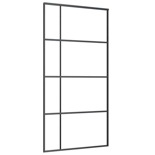 Vidaxl schuifdeur 102,5x205 cm esg-glas en aluminium zwart