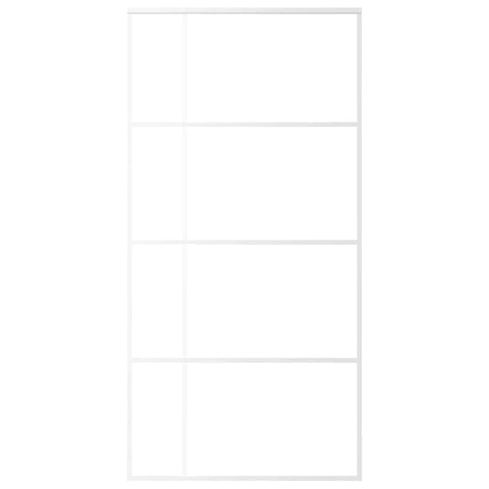 Vidaxl schuifdeur 102,5x205 cm esg-glas en aluminium wit