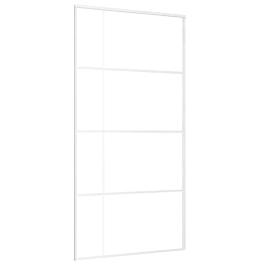Vidaxl schuifdeur 102,5x205 cm mat esg-glas en aluminium wit