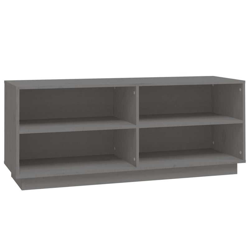 Load image into Gallery viewer, Vidaxl schoenenkast 110x34x45 cm massief grenenhout grijs
