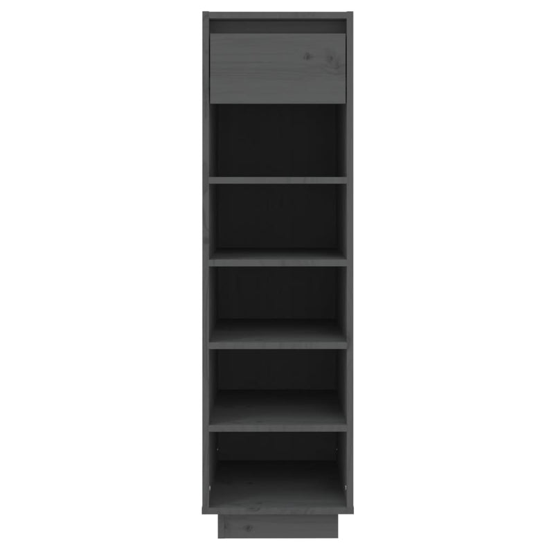 Load image into Gallery viewer, Vidaxl schoenenkast 30x34x105 cm massief grenenhout grijs
