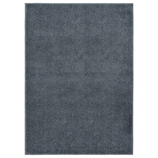 Vidaxl vloerkleed kortpolig 140x200 cm antracietkleurig
