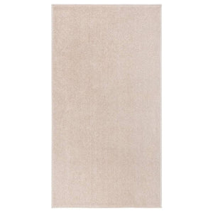 Vidaxl vloerkleed kortpolig 80x150 cm donkerbeige