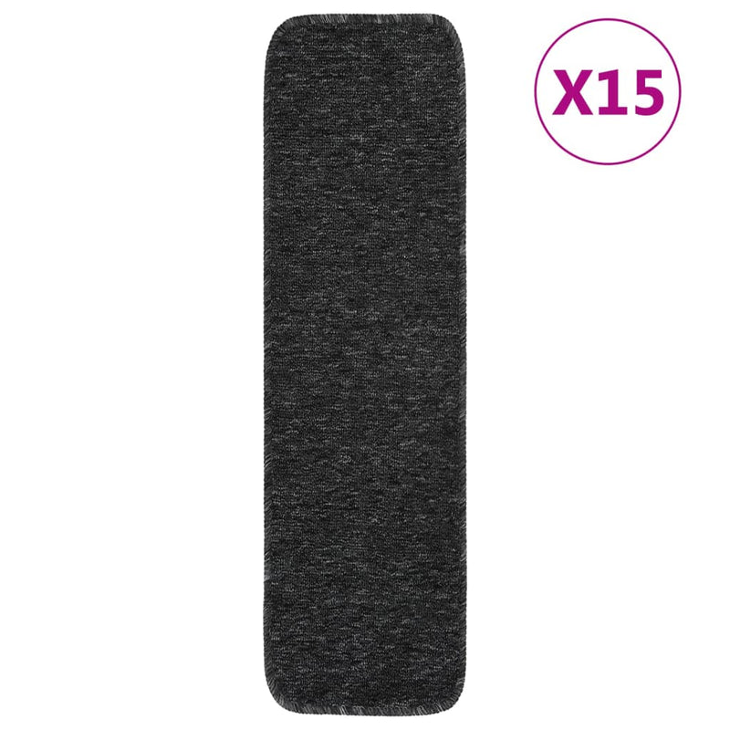 Load image into Gallery viewer, Vidaxl trapmatten 15 st anti-slip rechthoekig 75x20 cm antracietkleur

