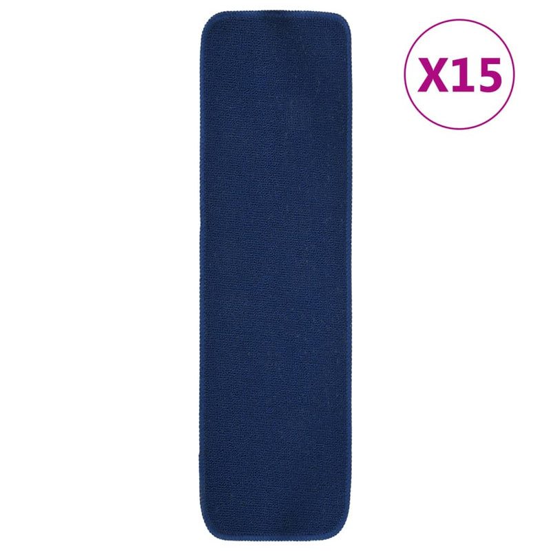Load image into Gallery viewer, Vidaxl trapmatten 15 st anti-slip rechthoekig 75x20 cm marineblauw
