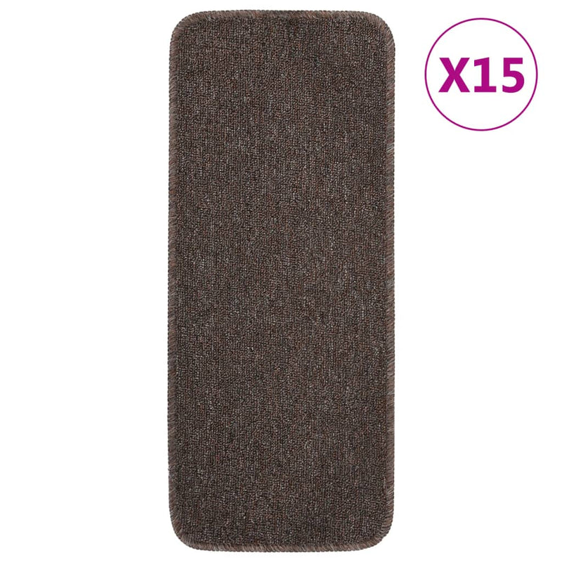 Load image into Gallery viewer, Vidaxl trapmatten 15 st anti-slip rechthoekig 60x25 cm bruin

