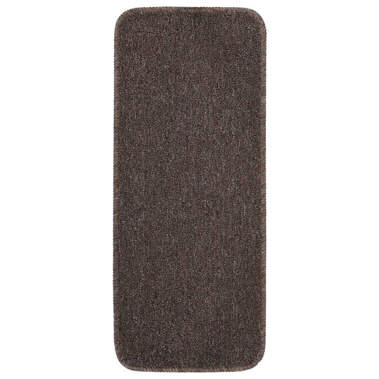 Vidaxl trapmatten 15 st anti-slip rechthoekig 60x25 cm bruin