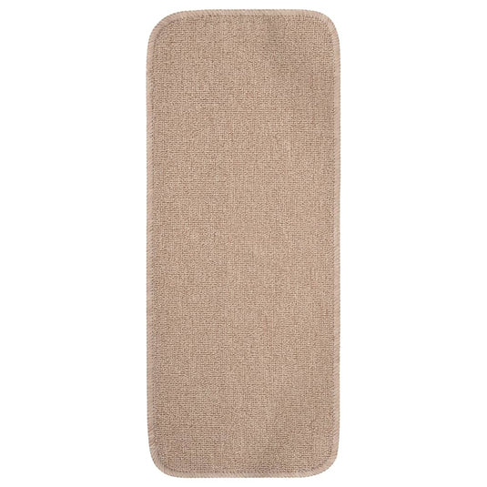 Vidaxl trapmatten 15 st anti-slip rechthoekig 60x25 cm beige