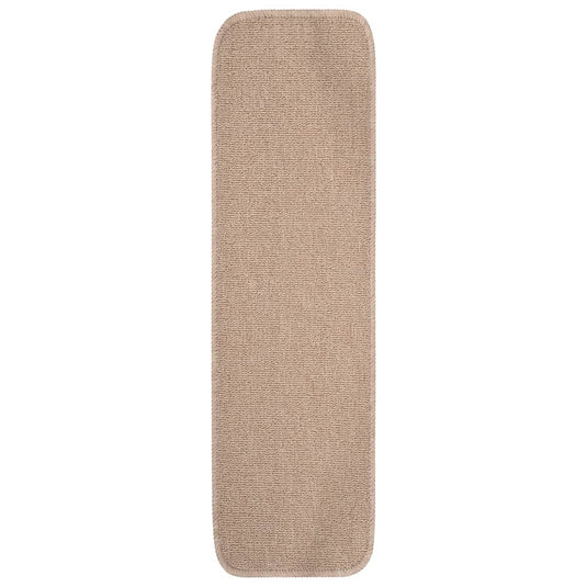 Vidaxl trapmatten 15 st anti-slip rechthoekig 75x20 cm beige