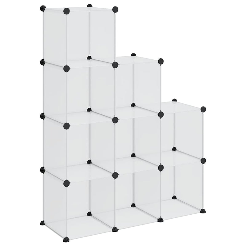 Load image into Gallery viewer, Vidaxl opbergmeubel met 9 vakken polypropeen transparant
