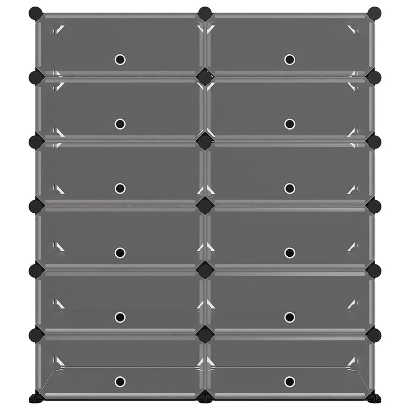 Load image into Gallery viewer, Vidaxl schoenenrek 94,5x36,5x106 cm polypropeen zwart
