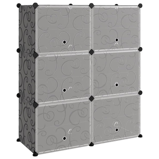 Vidaxl schoenenrek 84,5x31x93,5 cm polypropeen zwart