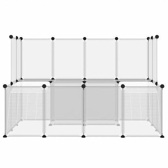 Vidaxl dierenhok klein 143x107x93 cm polypropeen en staal transparant