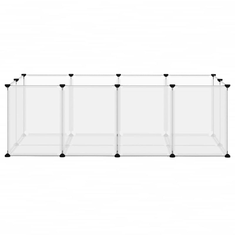 Load image into Gallery viewer, Vidaxl dierenhok klein 144x74x46,5 cm polypropeen en staal transparant
