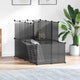 Vidaxl dierenhok klein 142x74x93 cm polypropeen en staal zwart