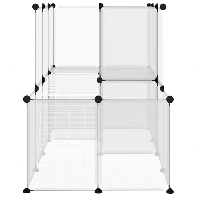 Load image into Gallery viewer, Vidaxl dierenhok klein 142x74x93 cm polypropeen en staal transparant
