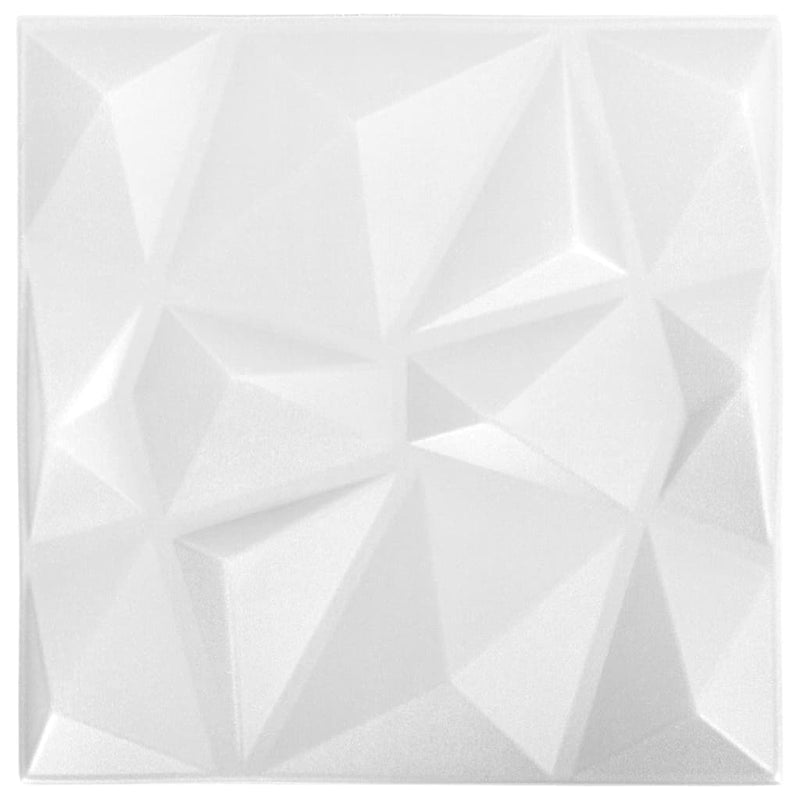 Load image into Gallery viewer, Vidaxl 48 st wandpanelen 3d diamant 12 m² 50x50 cm wit

