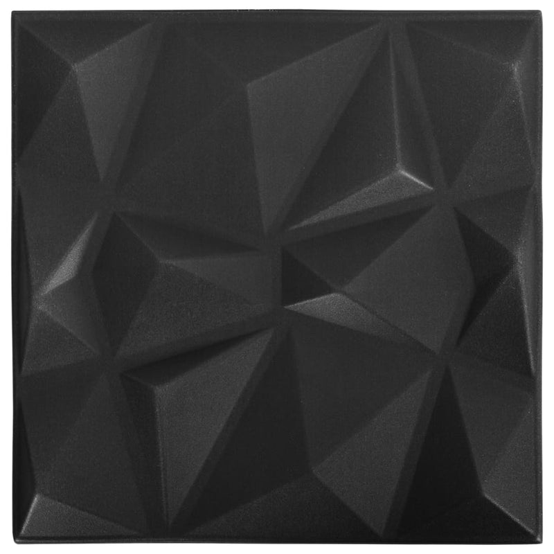 Load image into Gallery viewer, Vidaxl 24 st wandpanelen 3d diamant 6 m² 50x50 cm zwart
