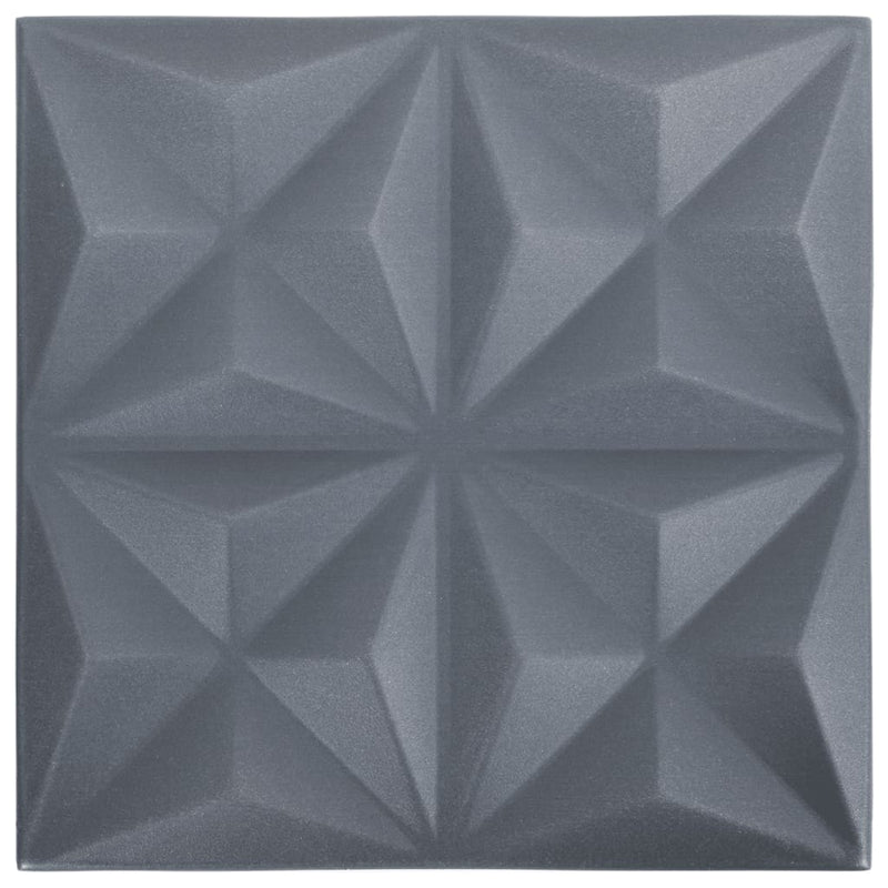 Load image into Gallery viewer, Vidaxl 48 st wandpanelen 3d origami 12 m² 50x50 cm grijs
