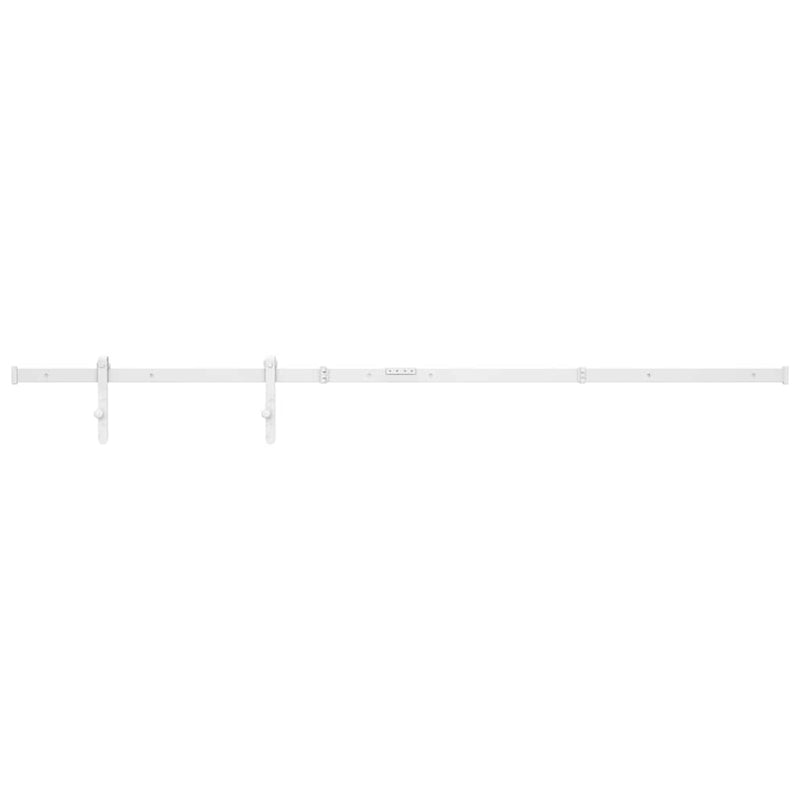 Load image into Gallery viewer, Vidaxl ophangset voor minischuifdeur 183 cm koolstofstaal wit
