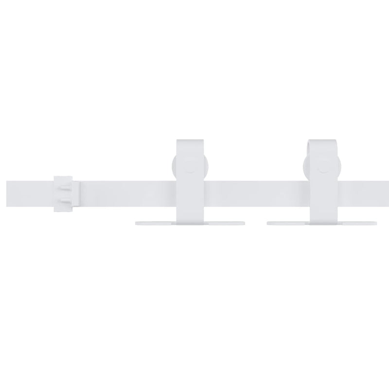 Load image into Gallery viewer, Vidaxl ophangset voor minischuifdeur 200 cm koolstofstaal wit
