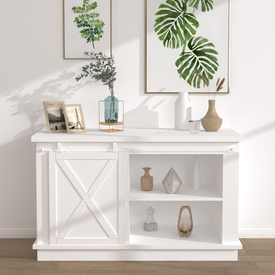 Vidaxl ophangset voor minischuifdeur 152 cm koolstofstaal wit