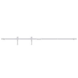 Vidaxl ophangset voor minischuifdeur 122 cm koolstofstaal wit