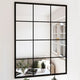 Vidaxl wandspiegel 80x60 cm metaal zwart