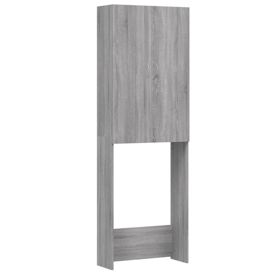 Vidaxl wasmachinekast 64x25,5x190 cm grijs sonoma eikenkleurig