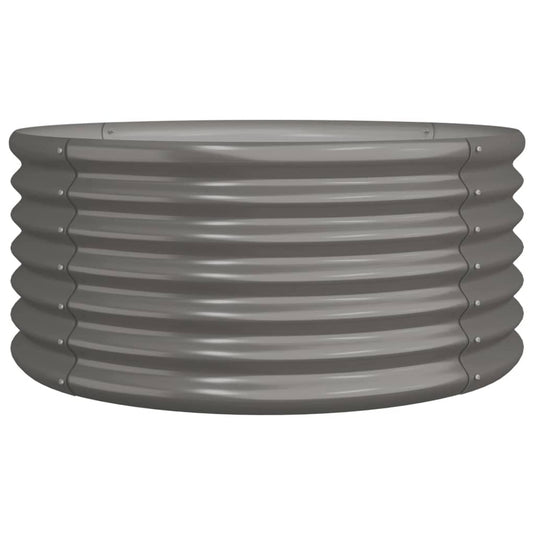 Vidaxl plantenbak 80x80x36 cm gegalvaniseerd staal grijs