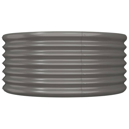 Vidaxl plantenbak 80x80x36 cm gegalvaniseerd staal grijs