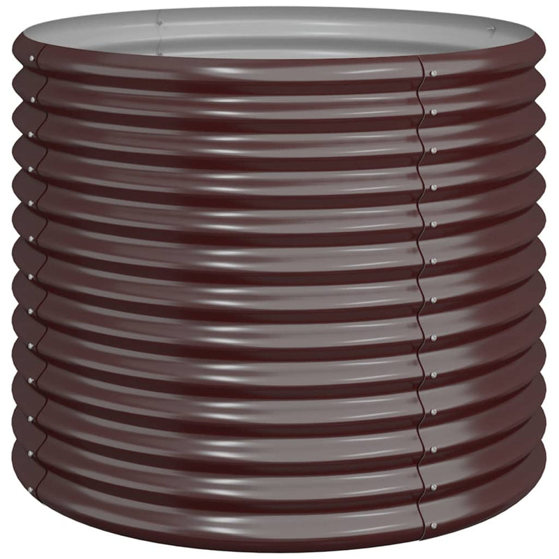 Load image into Gallery viewer, Vidaxl plantenbak 80x80x68 cm gepoedercoat staal bruin
