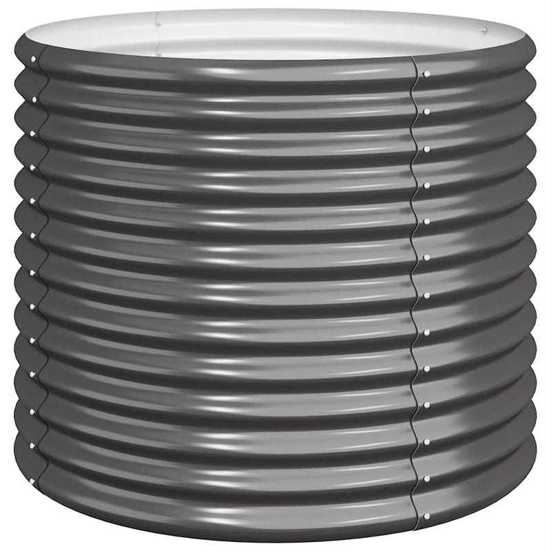 Load image into Gallery viewer, VidaXL Plantenbak 80x80x68 cm gepoedercoat staal antracietkleurig
