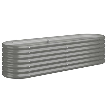 Vidaxl plantenbak 152x40x36 cm gegalvaniseerd staal grijs