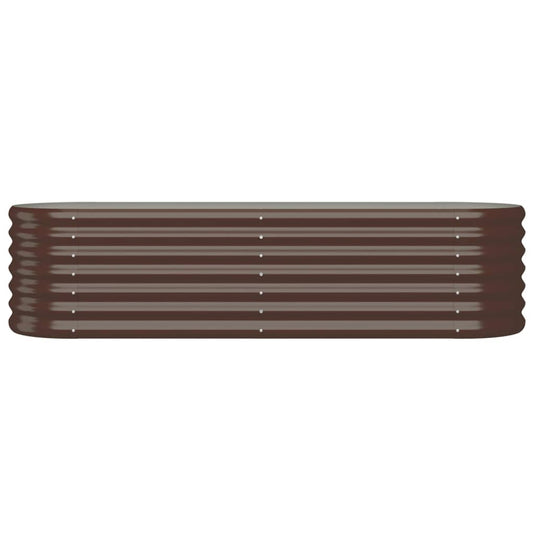 Vidaxl plantenbak 152x40x36 cm gegalvaniseerd staal bruin