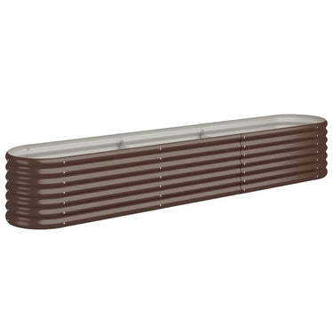 Vidaxl plantenbak 224x40x36 cm gegalvaniseerd staal bruin