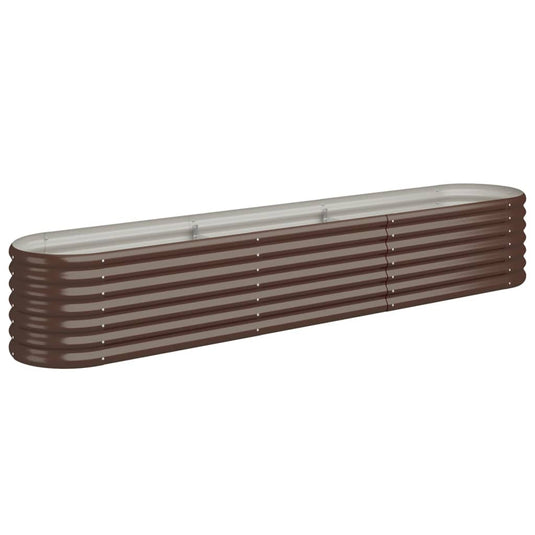 Vidaxl plantenbak 224x40x36 cm gegalvaniseerd staal bruin
