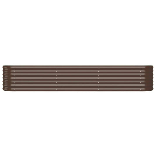 Vidaxl plantenbak 224x40x36 cm gegalvaniseerd staal bruin