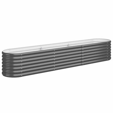 Vidaxl plantenbak 224x40x36 cm gegalvaniseerd staal antracietkleurig