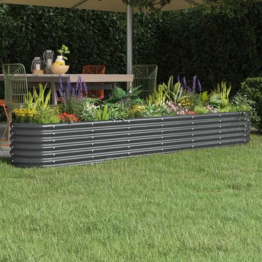 Vidaxl plantenbak 260x40x36 cm gegalvaniseerd staal antracietkleurig