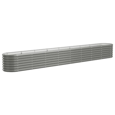 Vidaxl plantenbak 332x40x36 cm gegalvaniseerd staal grijs